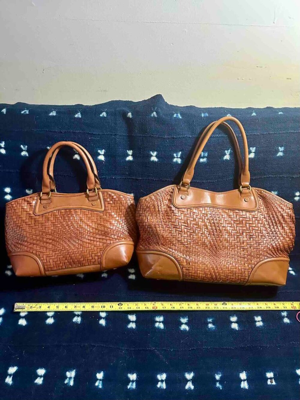 XL Vintage Cole Haan Genevieve Satchel laptop compartment Florentine leather - Picture 11 of 11
